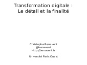 Plateforme : le détail et la finalité 