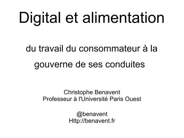 FFAS slide digital et alimentation